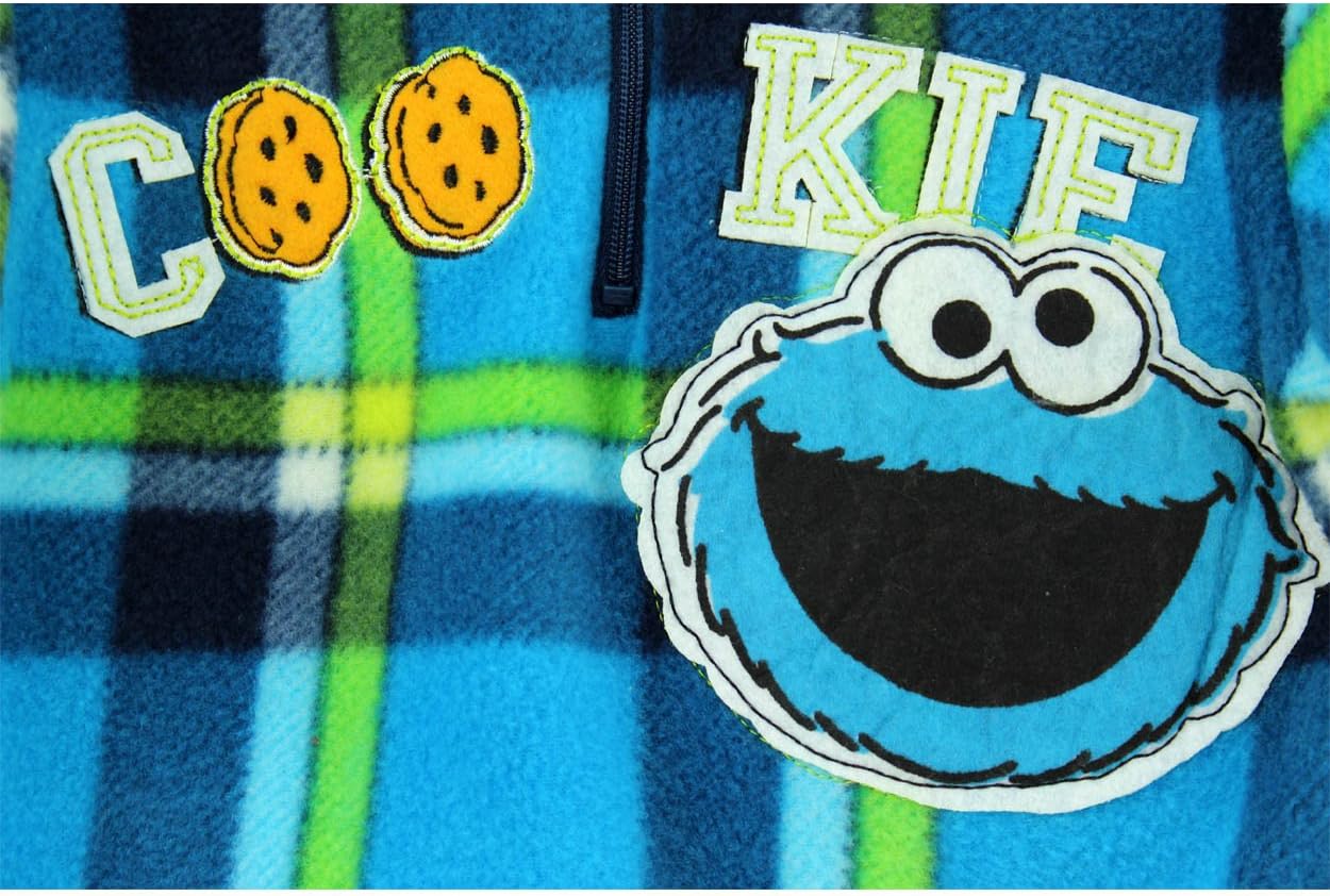 Sesame Street Boys Cookie Monster 3-Piece Fleece Set Arctic - Family Gift