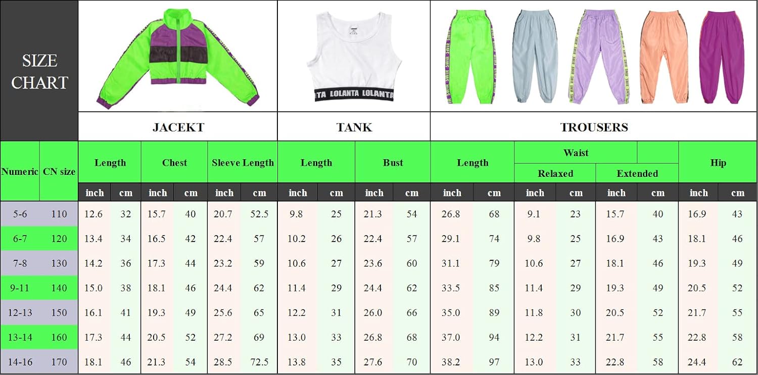 Dance Costumes Set for Girls Modern Hip Hop Style
