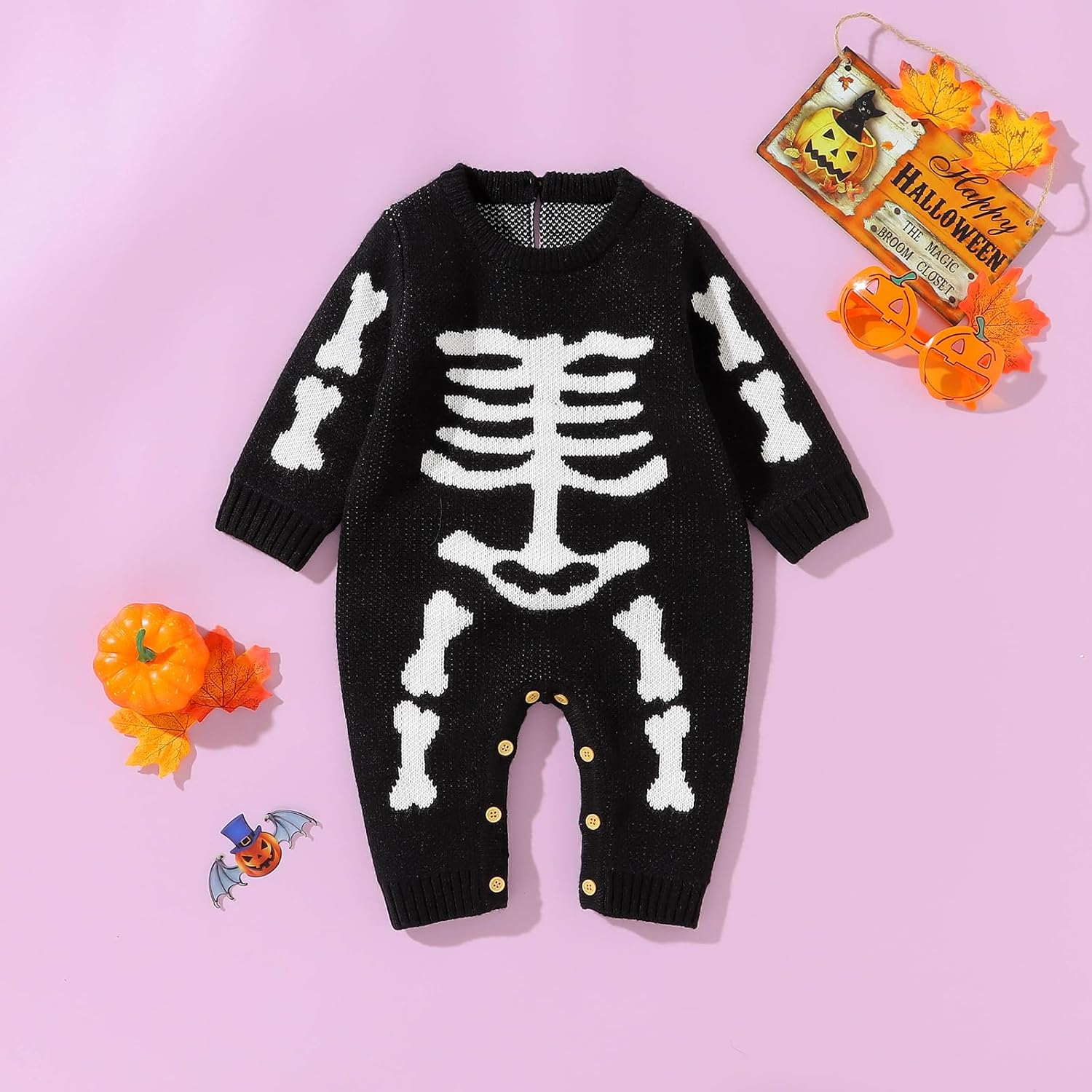 Halloween Skeleton Jumpsuit Toddler skeleton costume