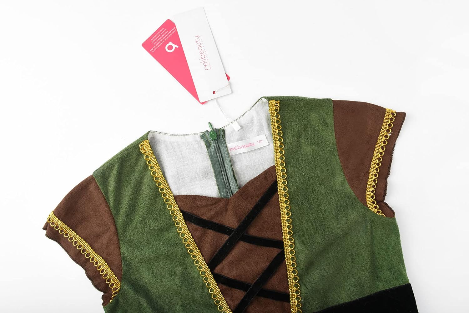 ReliBeauty Archer Costume Girls Huntress with Cape Green