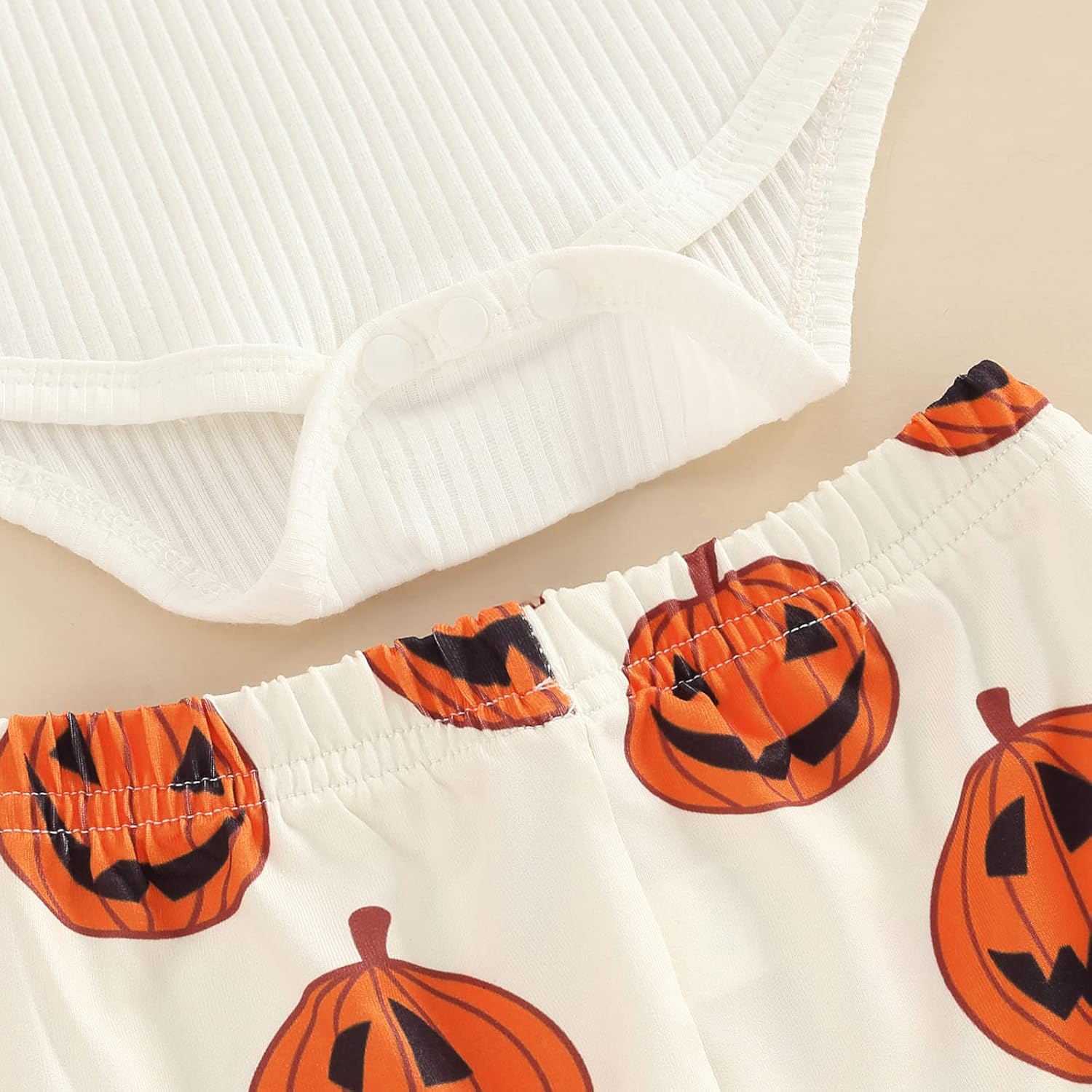 My First Halloween Baby Girl Outfit ROMPER BELL BOTTOMS HEADBAND