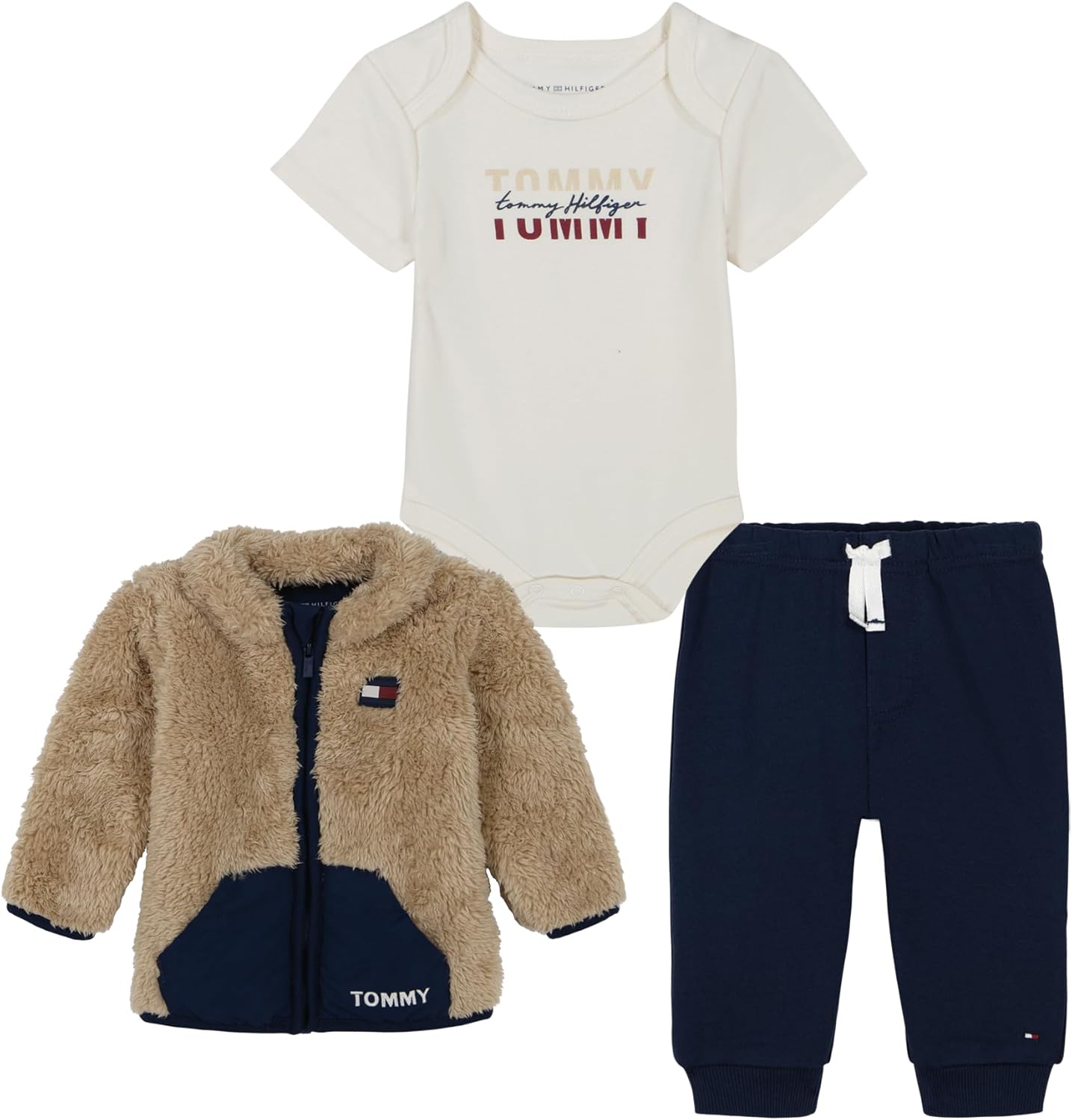 Tommy Hilfiger Boys 3pc Zip Front Pant Set