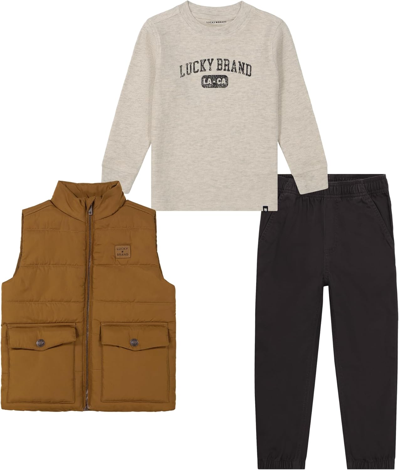 Stylish 3-Piece Vest and Pants Set for Boys