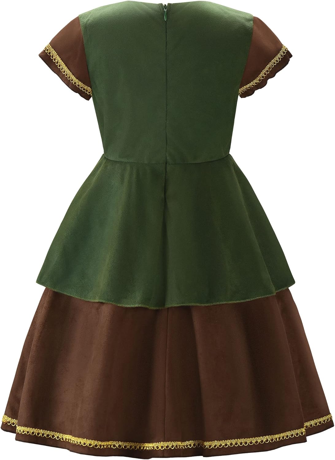 ReliBeauty Archer Costume Girls Huntress with Cape Green