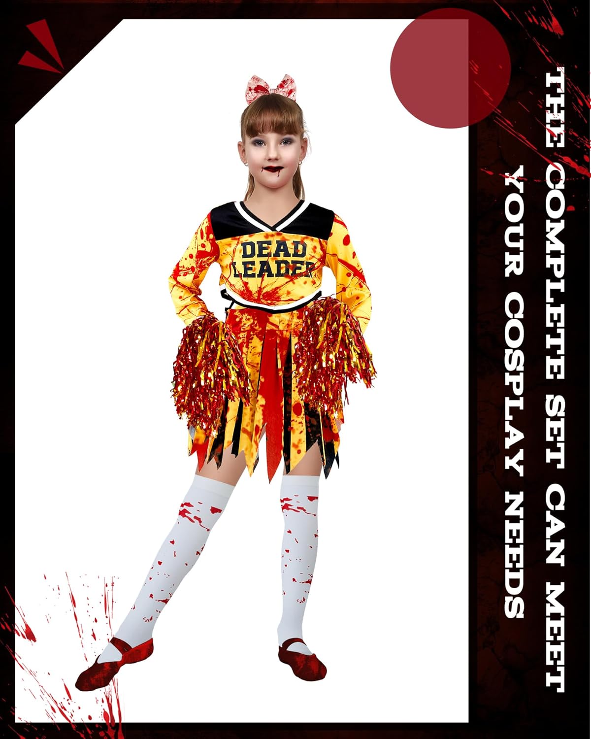 Gothic Halloween Costume - Zombie Cheerleader Slink