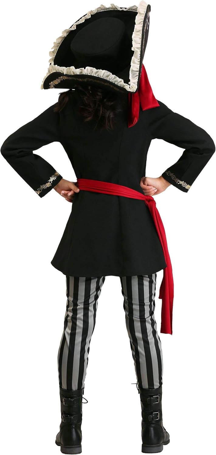 Gold Queen Pirate Costume Kids Captain Set