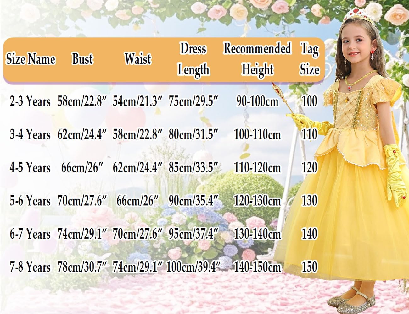 Belle Yellow Princess Costume