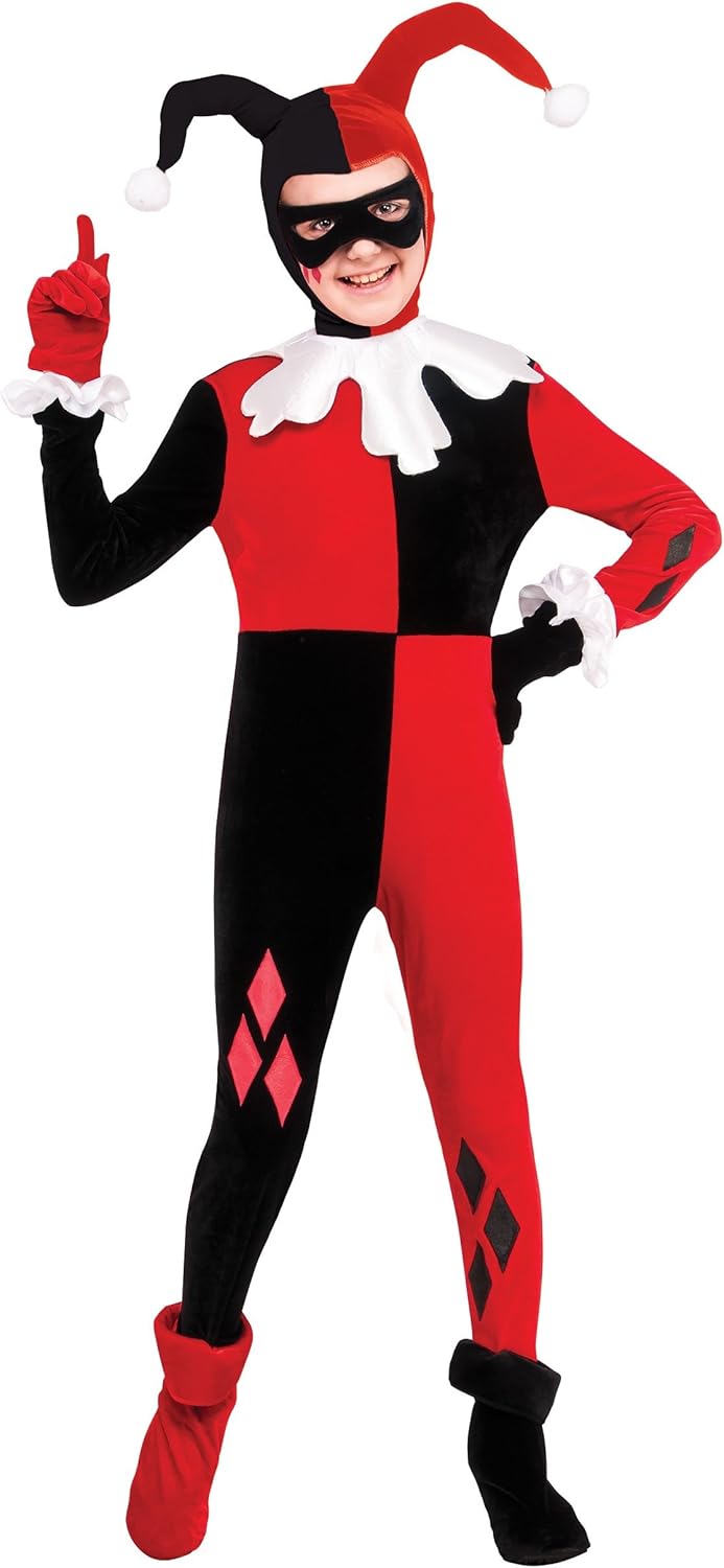 Childrens Harley Quinn Jumpsuit costume Rubies Fun Costumes