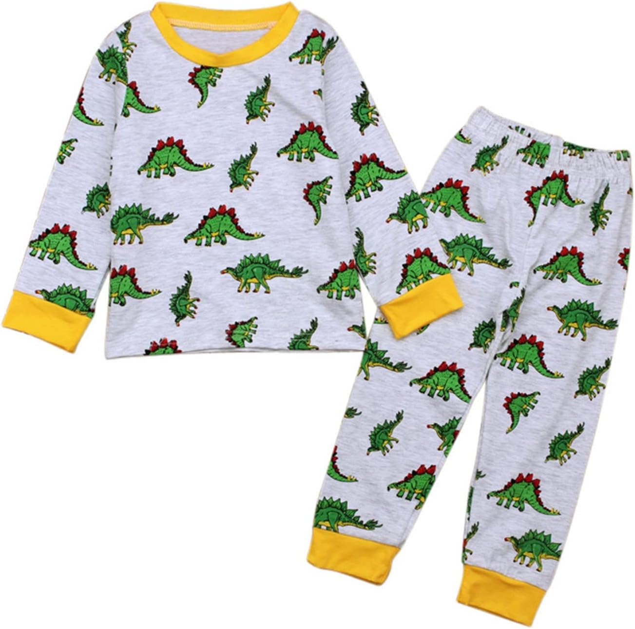 Toddler Boy Polka Dot Dinosaur Long Sleeve Romper Set