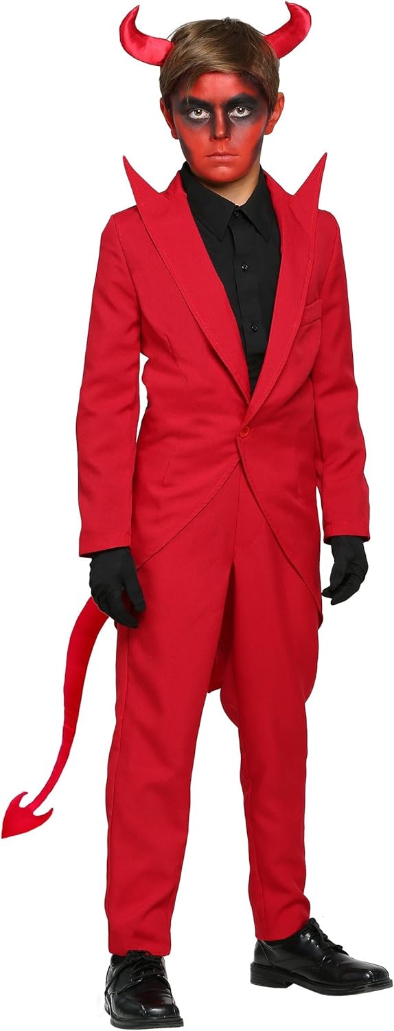 Fun Costumes Red Devil Suit Costume for Kids Small Size