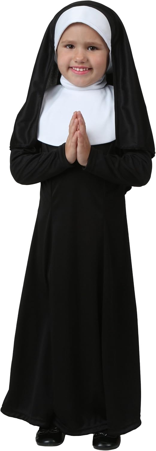 Fun Costumes - Toddlers Girls Nun Costume Outfit 12 Months Black