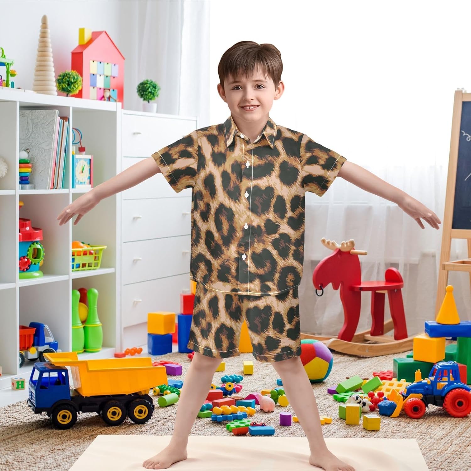 Fun Button Down T-Shirt Set for Kids