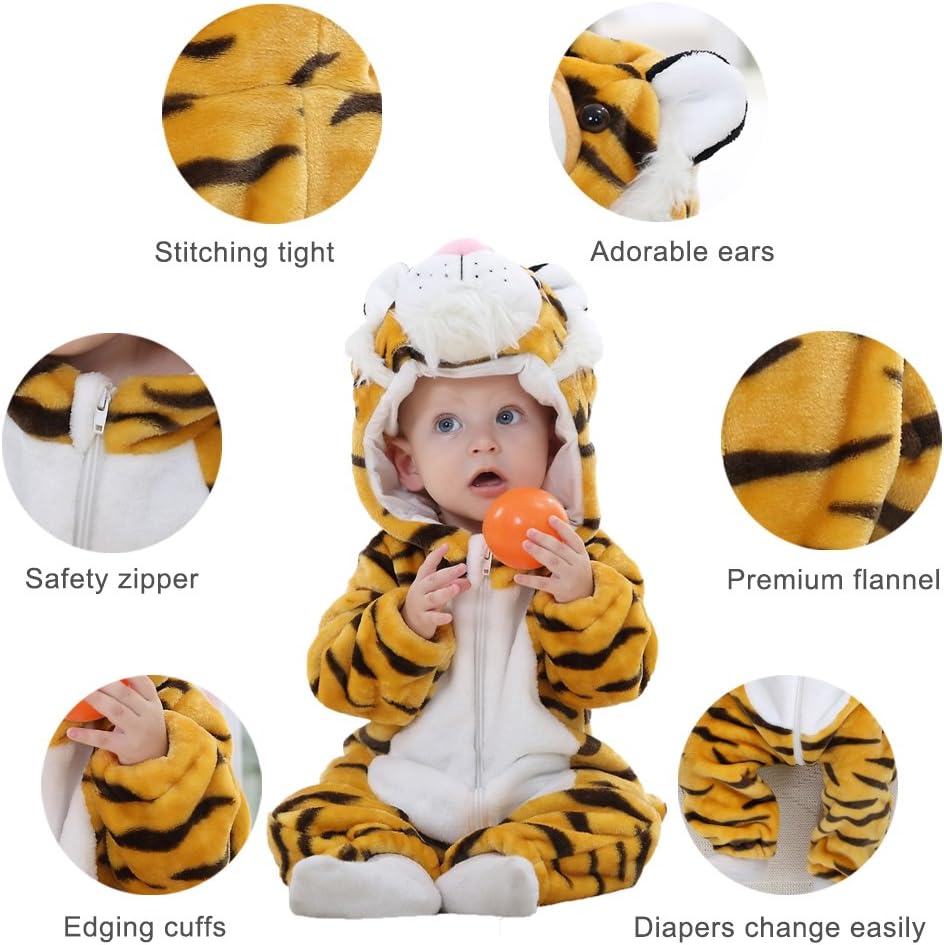 MICHLEY Animal Costume for Kids Halloween Trick or Treating Jumpsuit