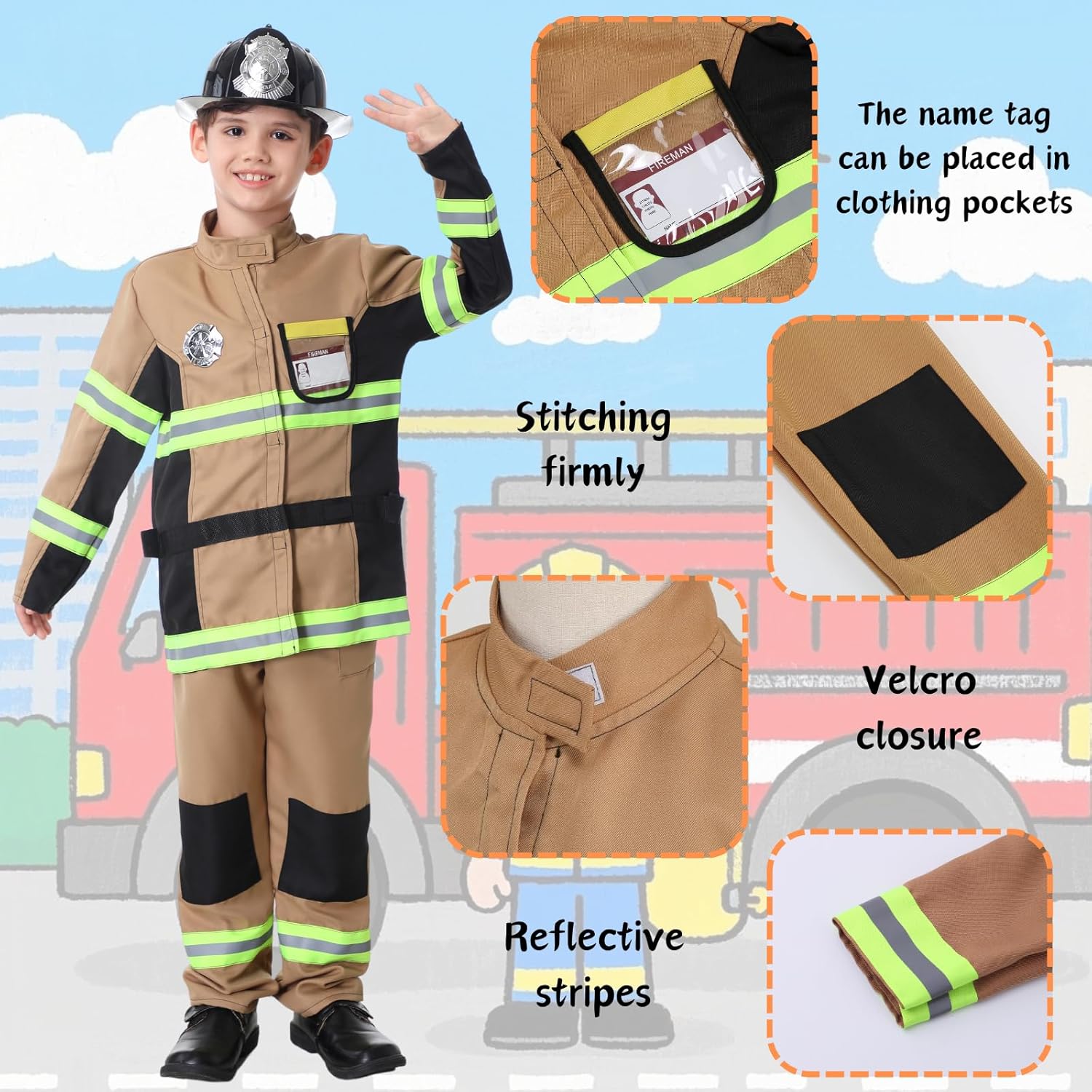 Yolsun Kids Fireman Costume
