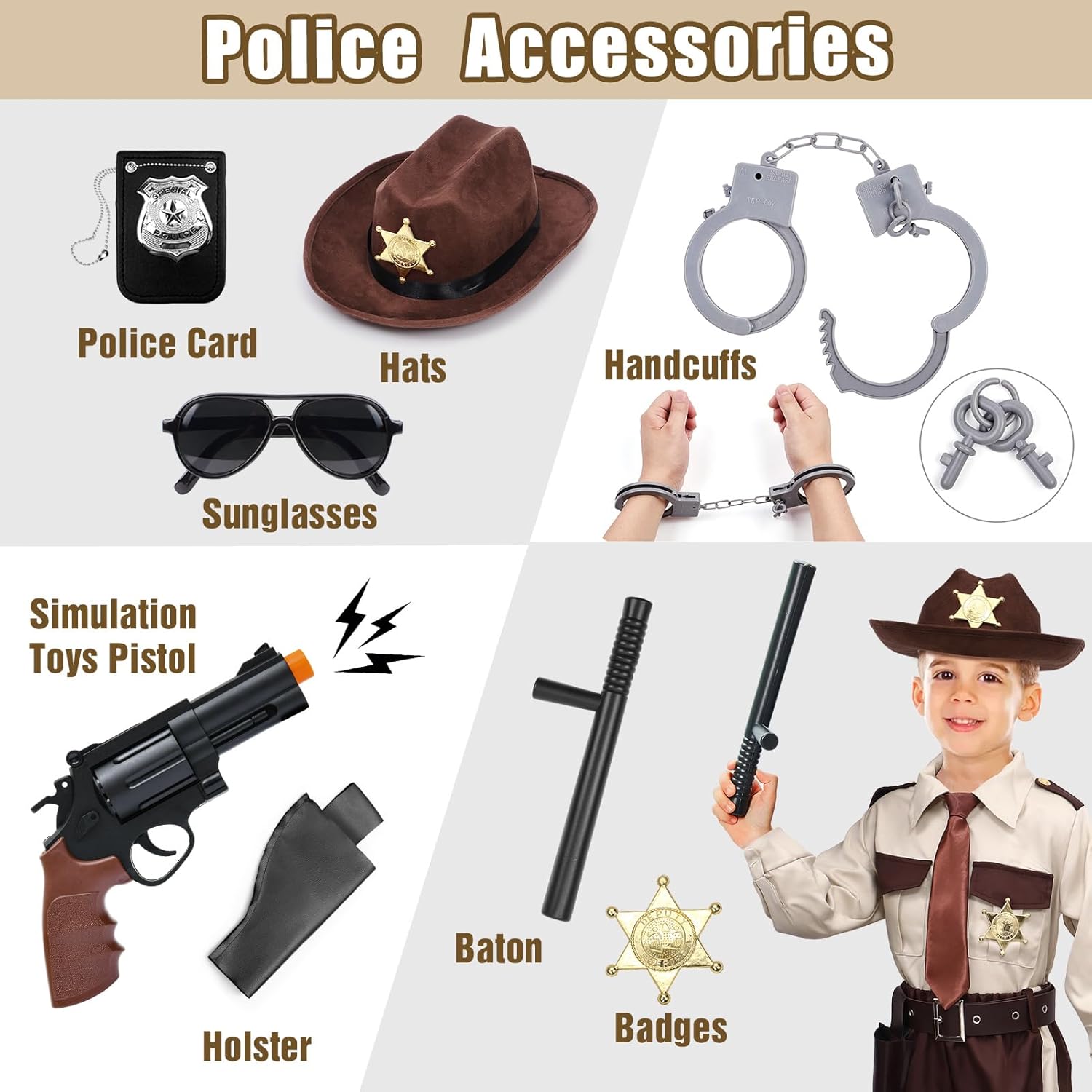 Halloween Kids Police Costume