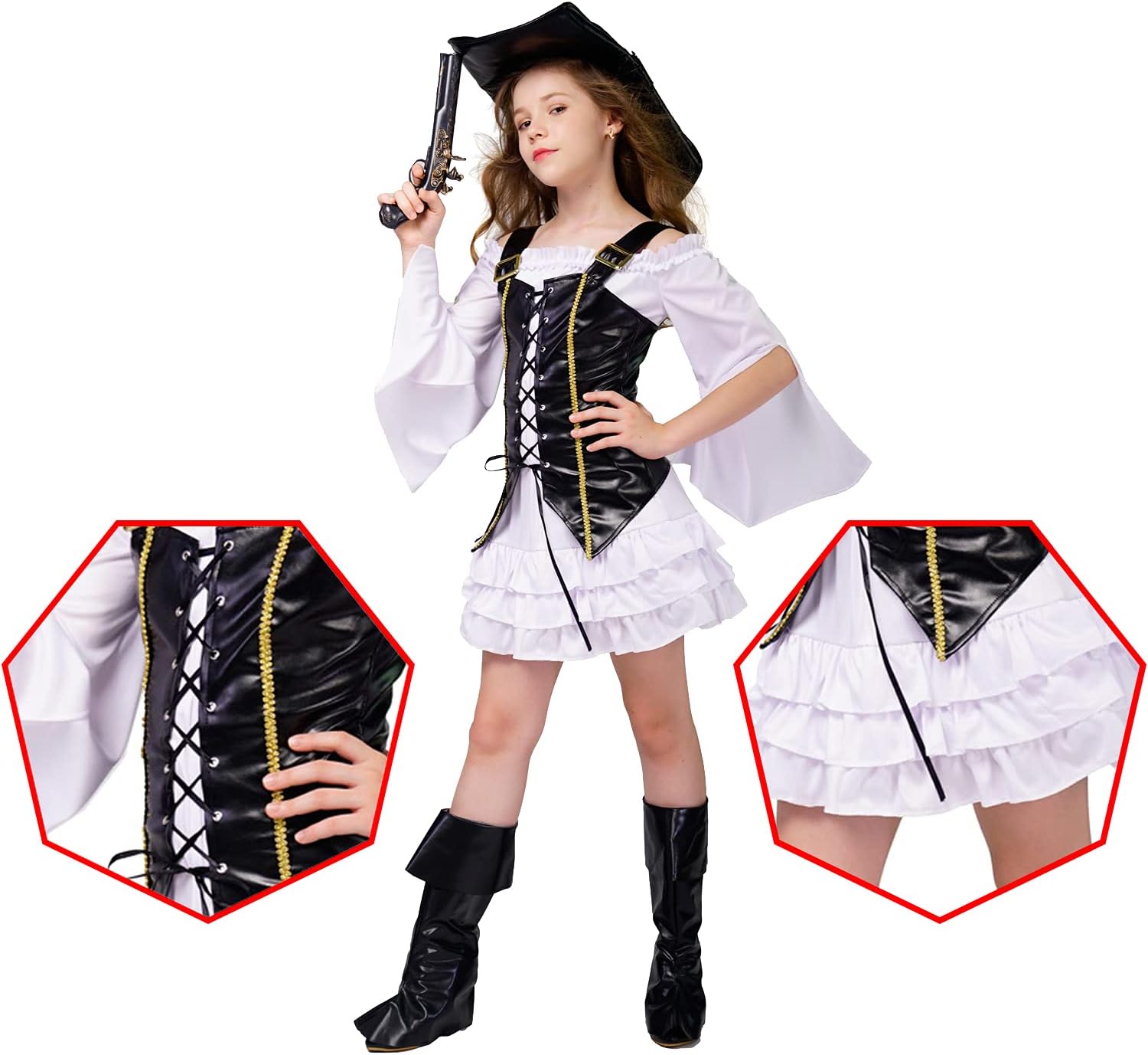 DSPLAY Kids Pirate Halloween Costume
