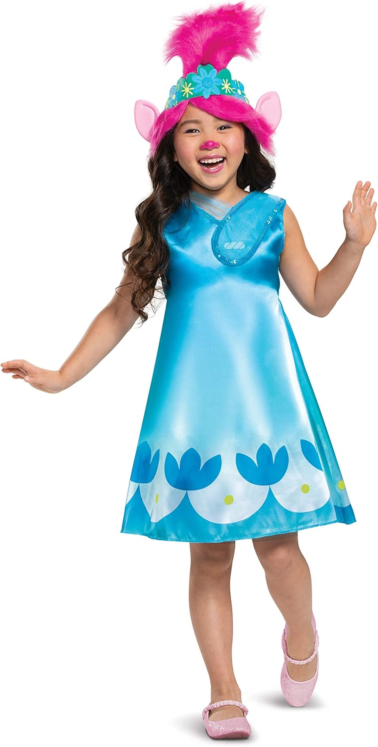 Trolls World Tour Princess Poppy Costume for Girls - Disguise