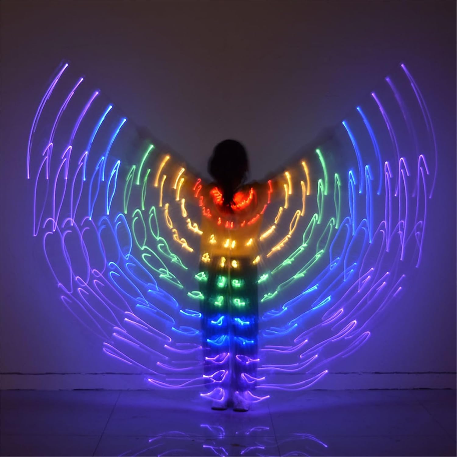 Kaskamo Girls LED Butterfly Wings Costume