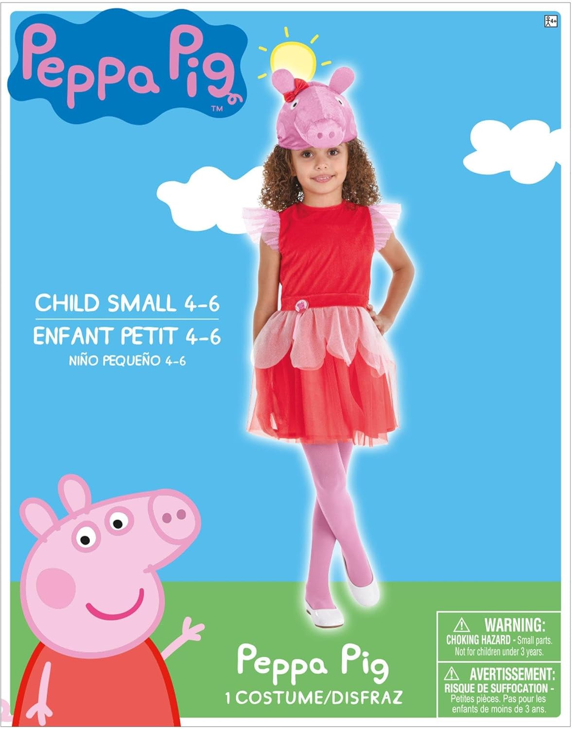 Peppa Pig Glitter Halloween Costume - 3-4T