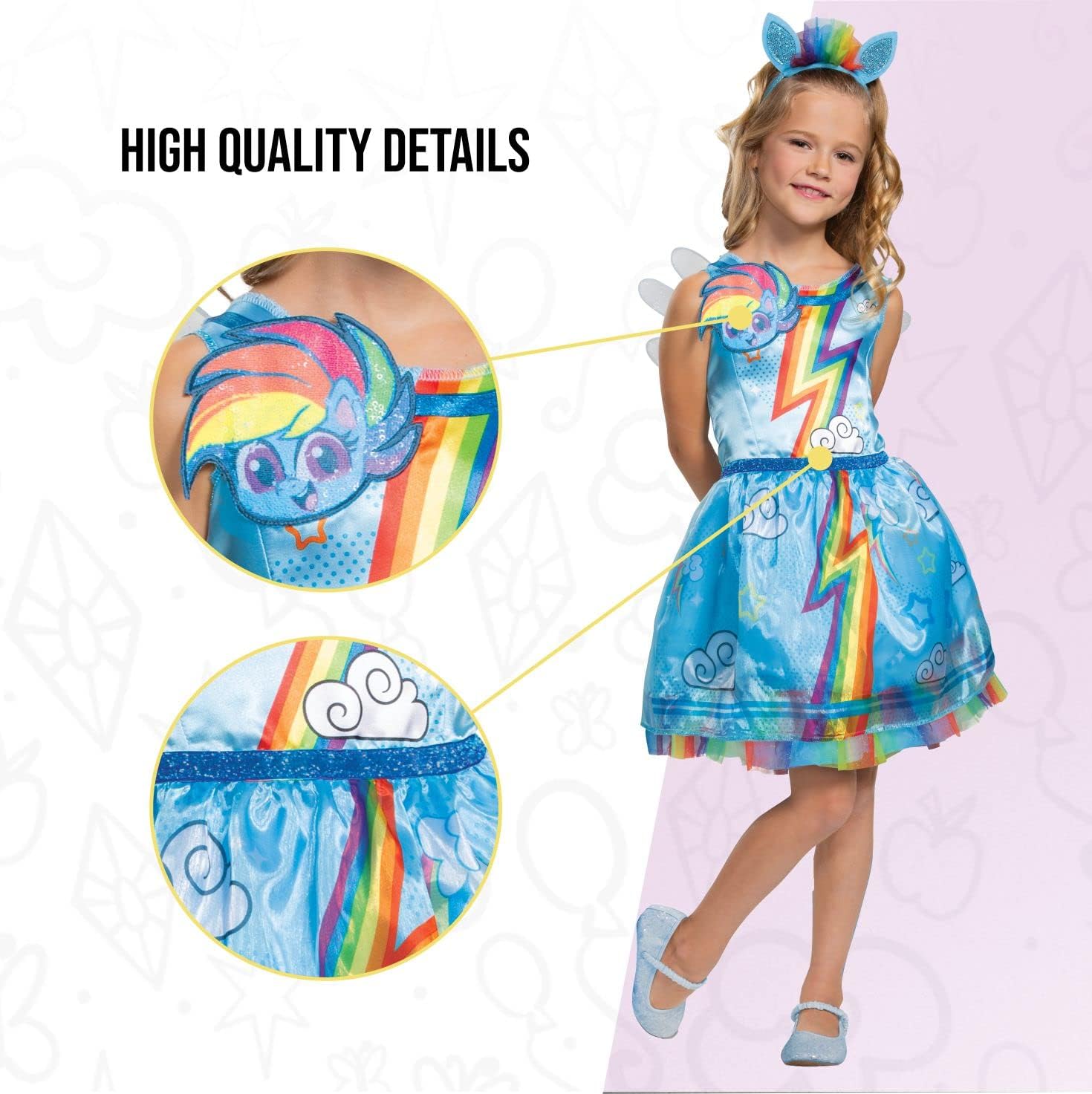 VIBRANT RAINBOW DASH COSTUME FOR GIRLS