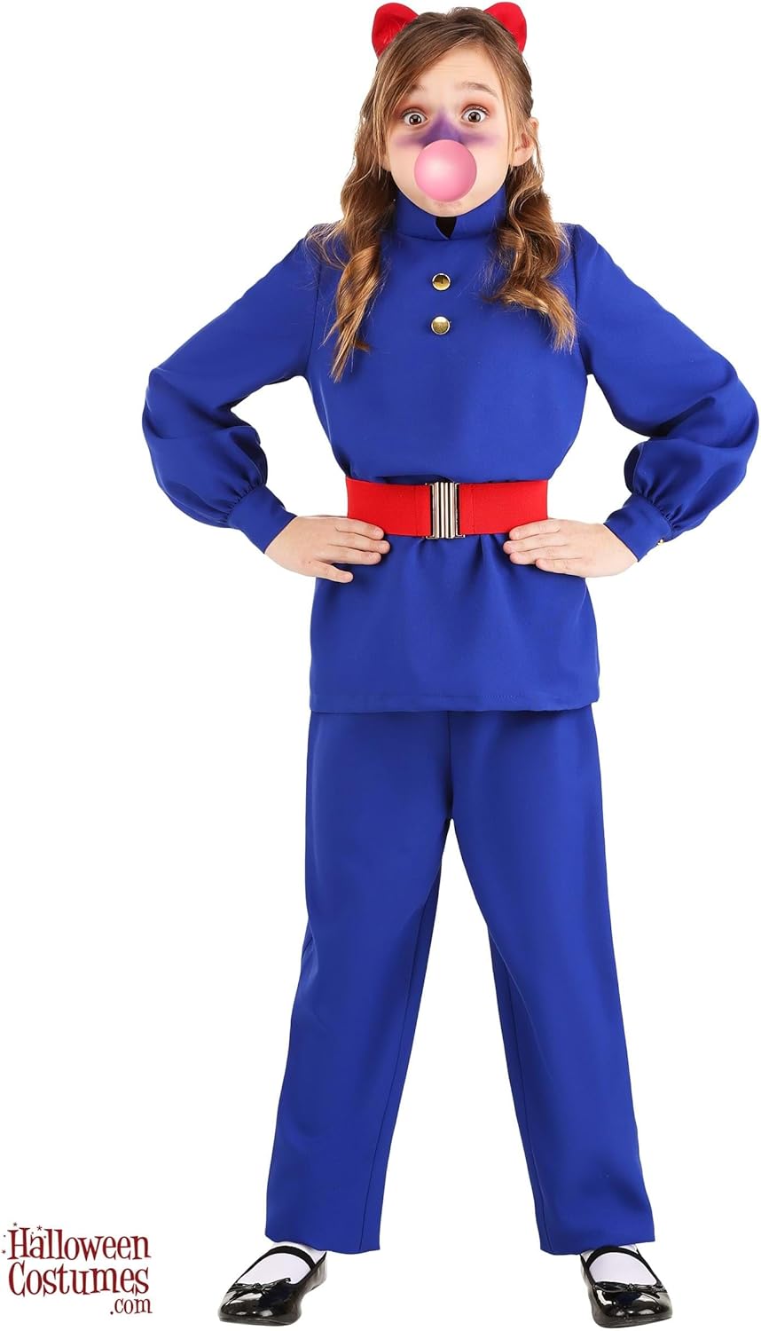 Fun Costume for Kids Violet Jumpsuit with Red Belt