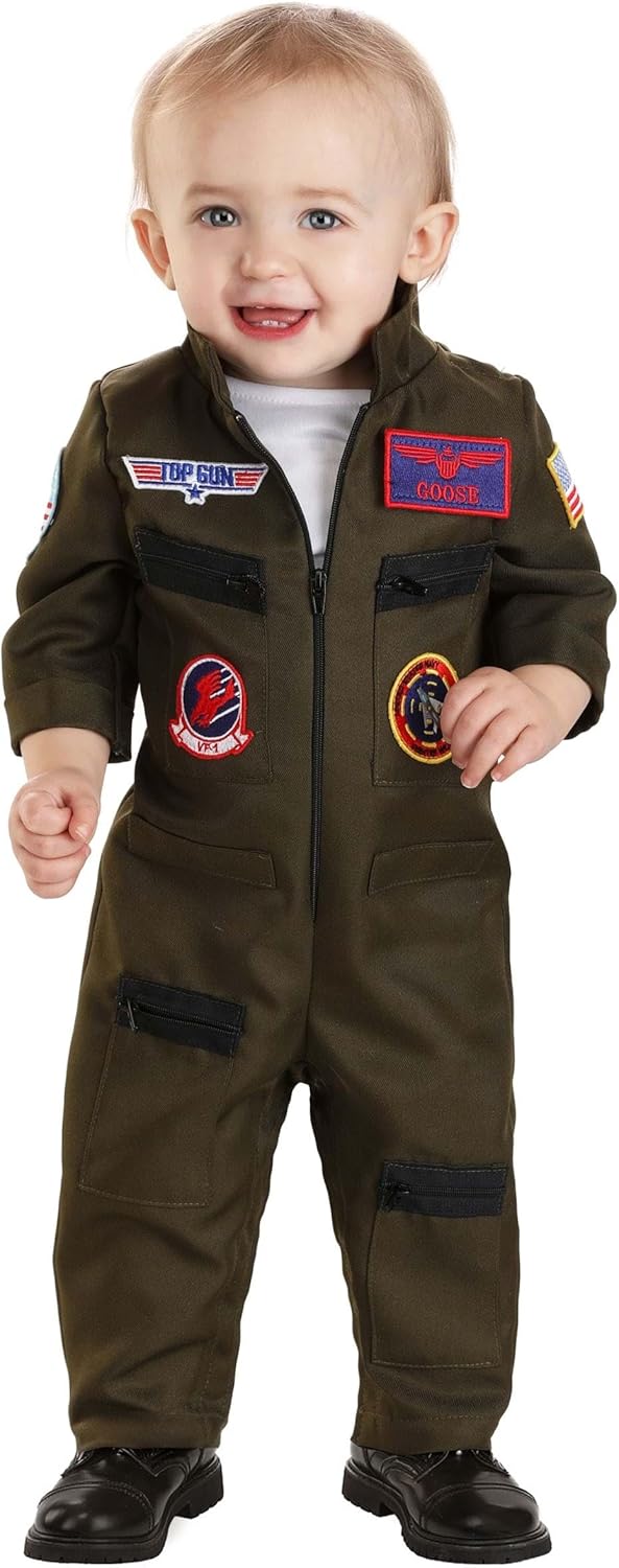 TFUN Infant Top Gun Flight Suit Halloween costume