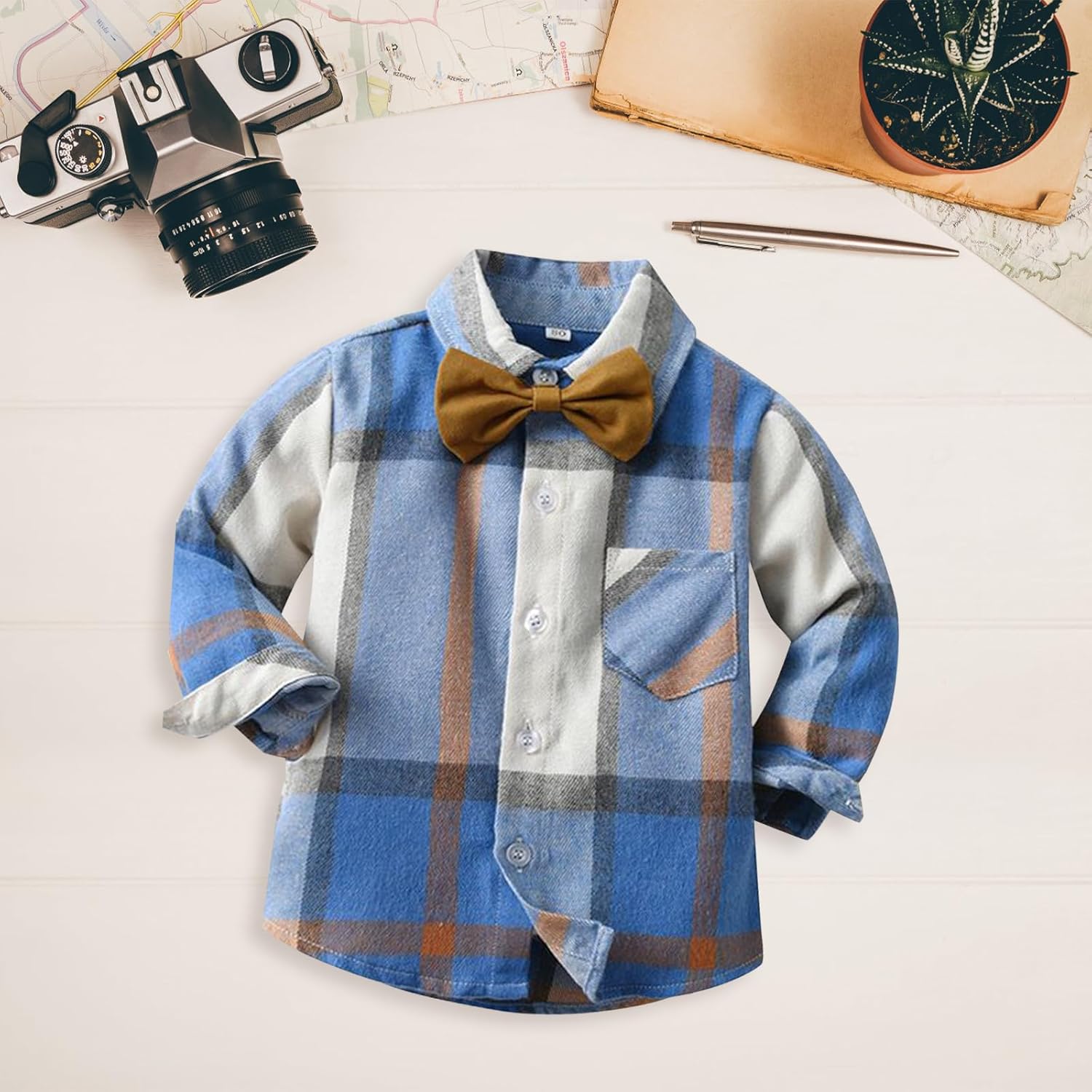 Gentleman Plaid Outfit Sets for Boys