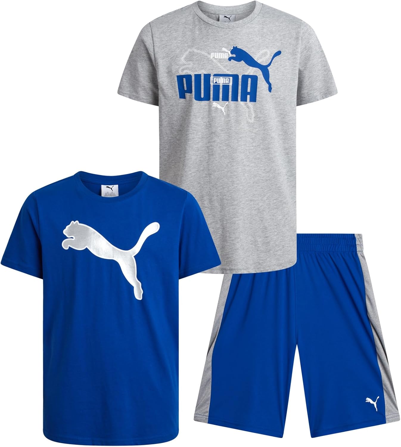 PUMA Boys Active Shorts Set 3-Piece Performance Collection for Boys S-L