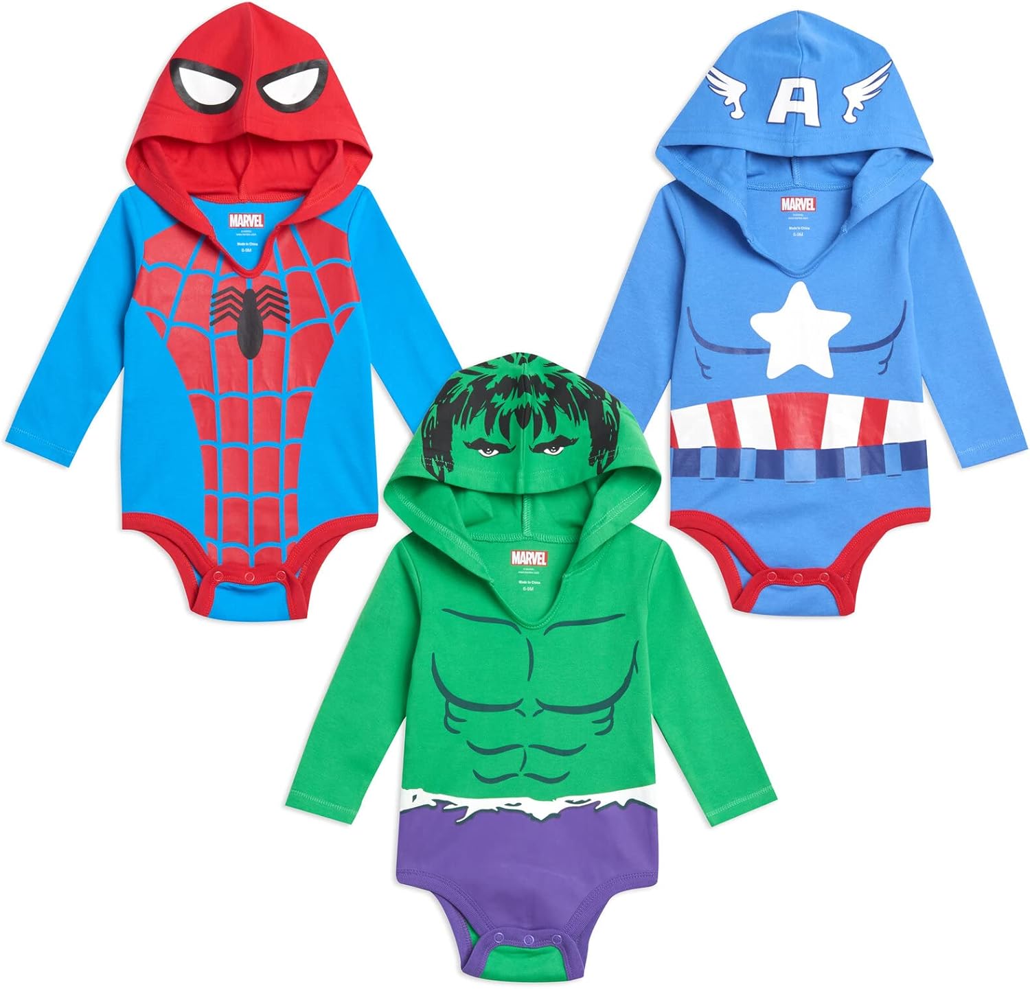 Marvel Avengers Baby 3-Pack Cosplay Bodysuits