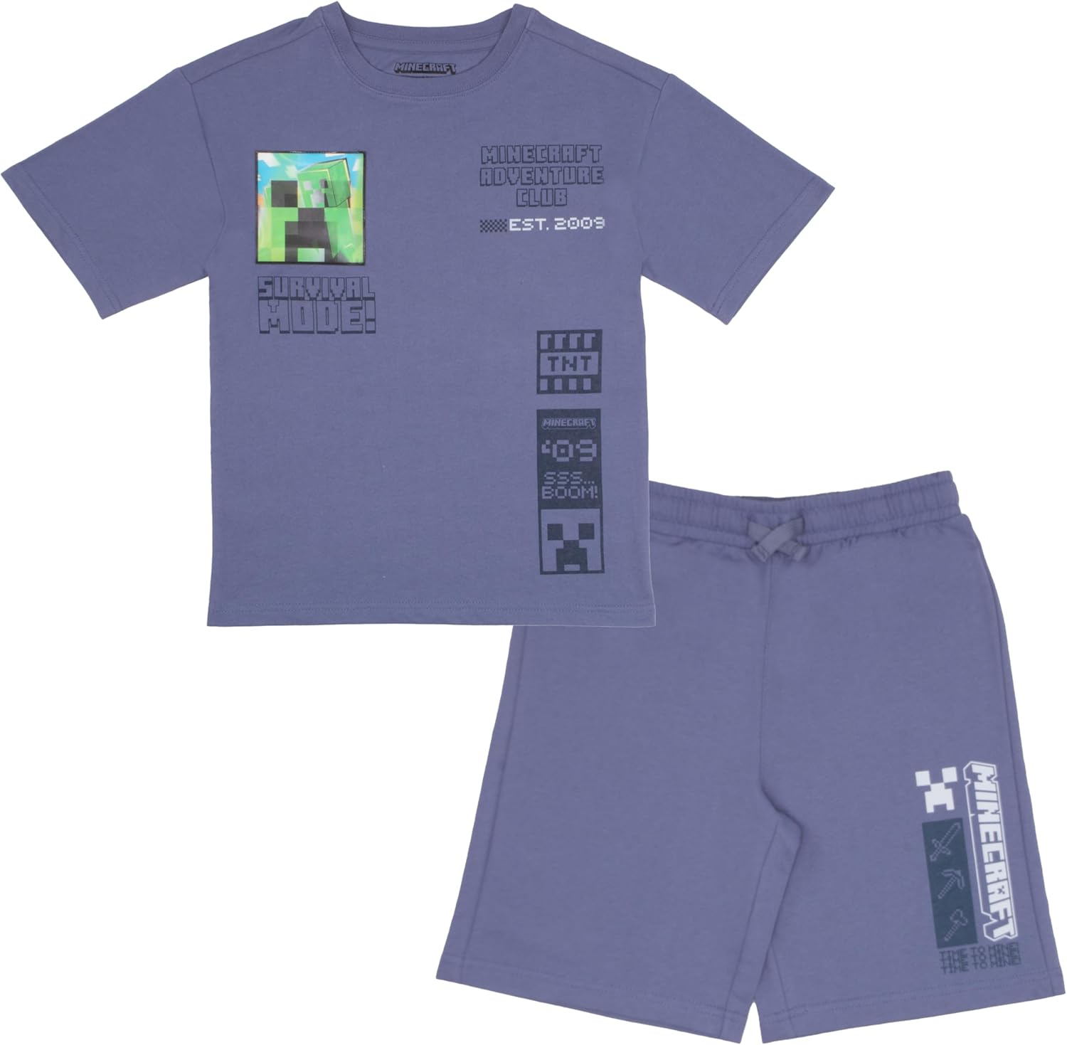 MinecraftT Shirts for Boys - Set of 2 - LenticularPatchesCodecRoyal