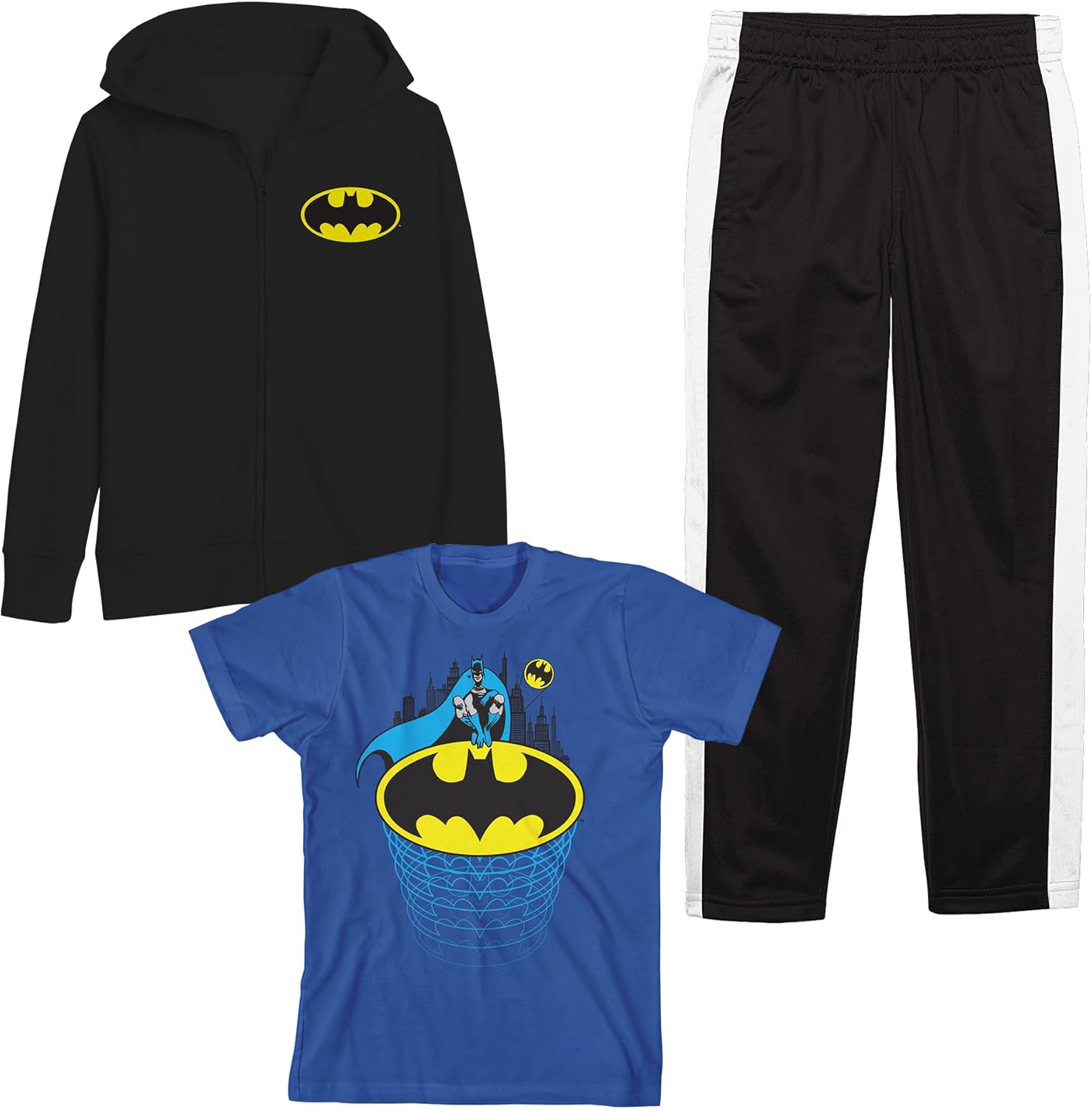 Classic Bat Way youth boys batman 3 piece t-shirts set