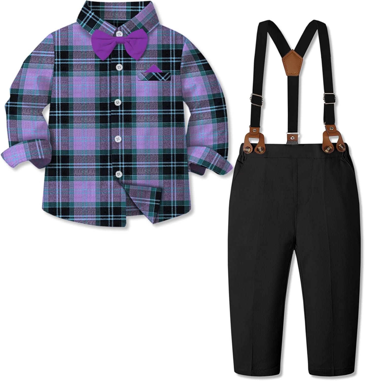 SANGTREE Gentleman Long Sleeves Suit Set for Baby Infant to 14 Years