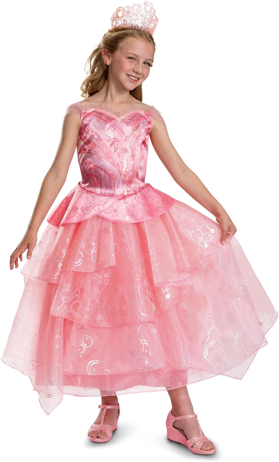 Step into Wickeds magical world Disguise Girls Wicked Glinda Costume