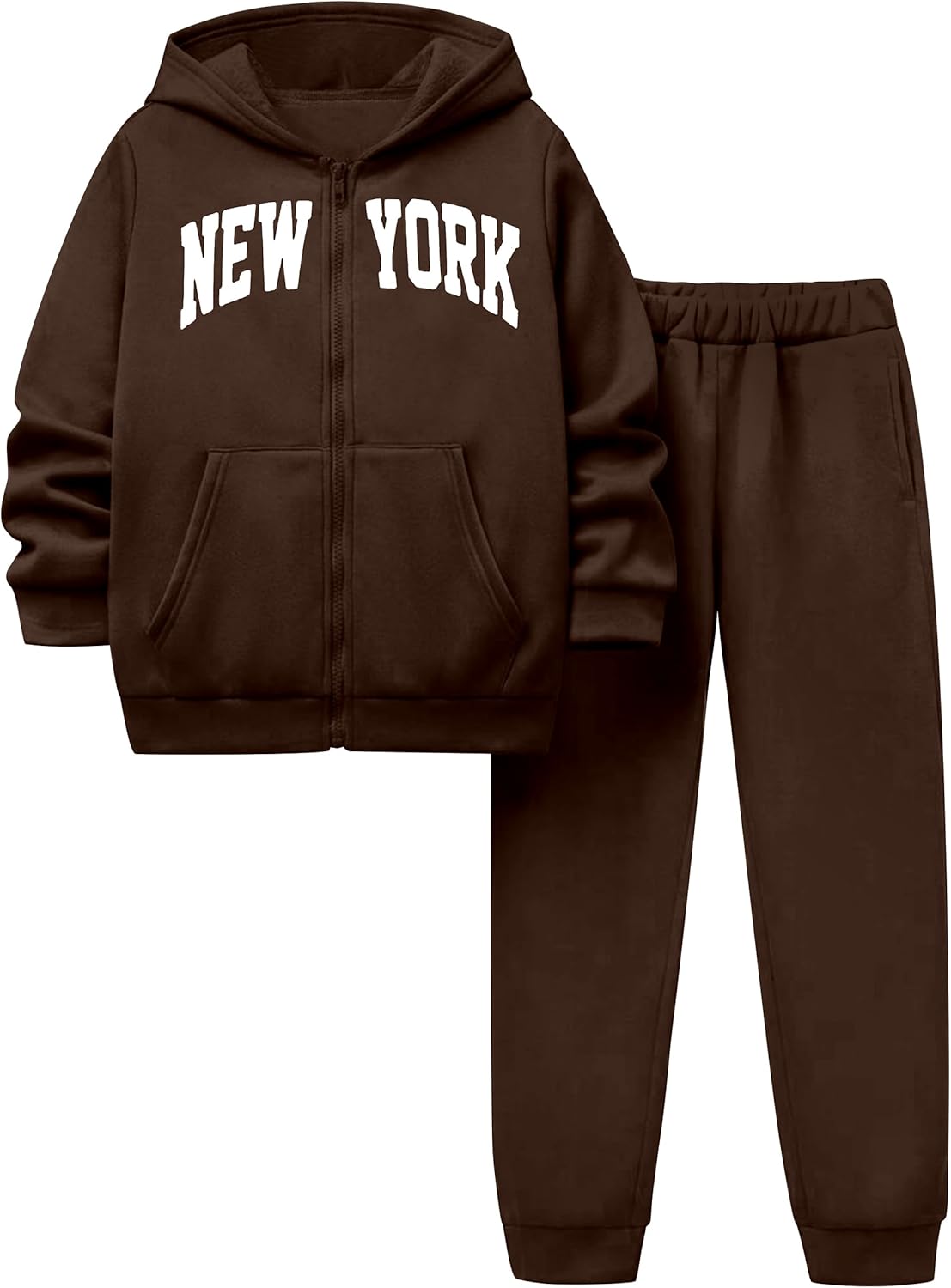 KangKang Unisex NEW YORK Full Zip Fleece Jogging Suit