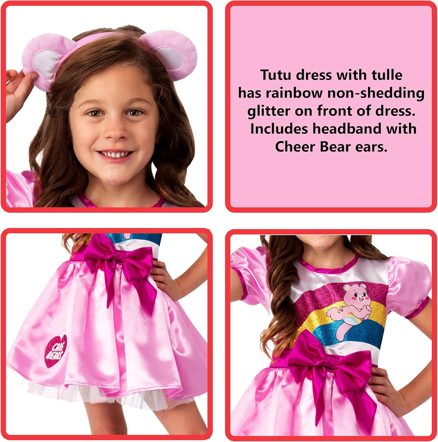 Cheer Bear Costume Dress Rubies Care Bears impressed by cheesecake