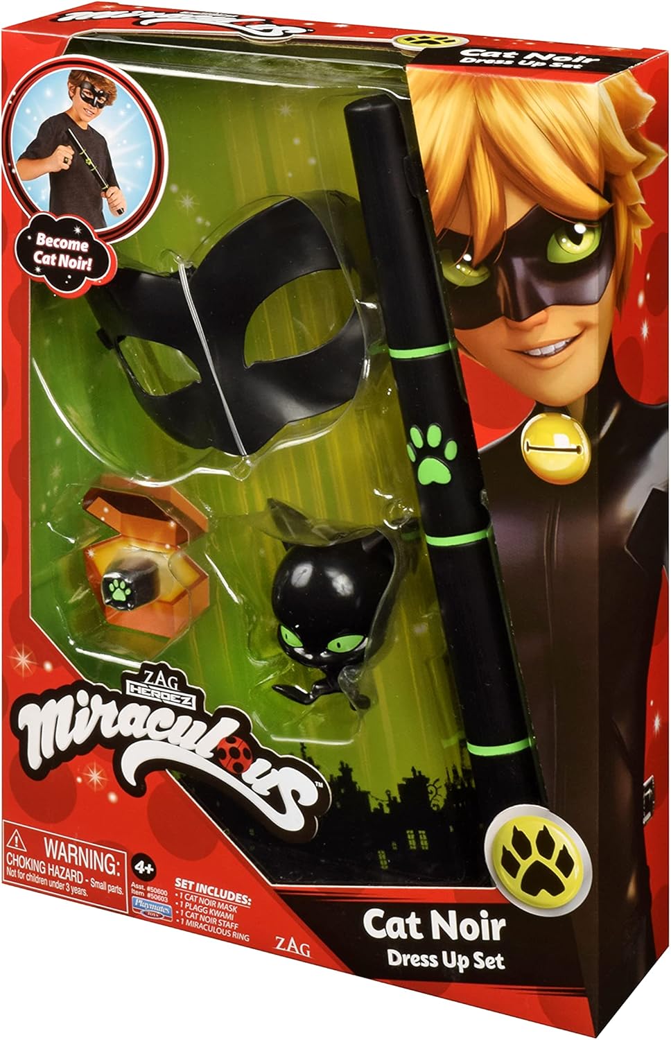 Mirror of Miraculous Ladybug Cat Noir Superhero Role-Play Collectible Kids Costume