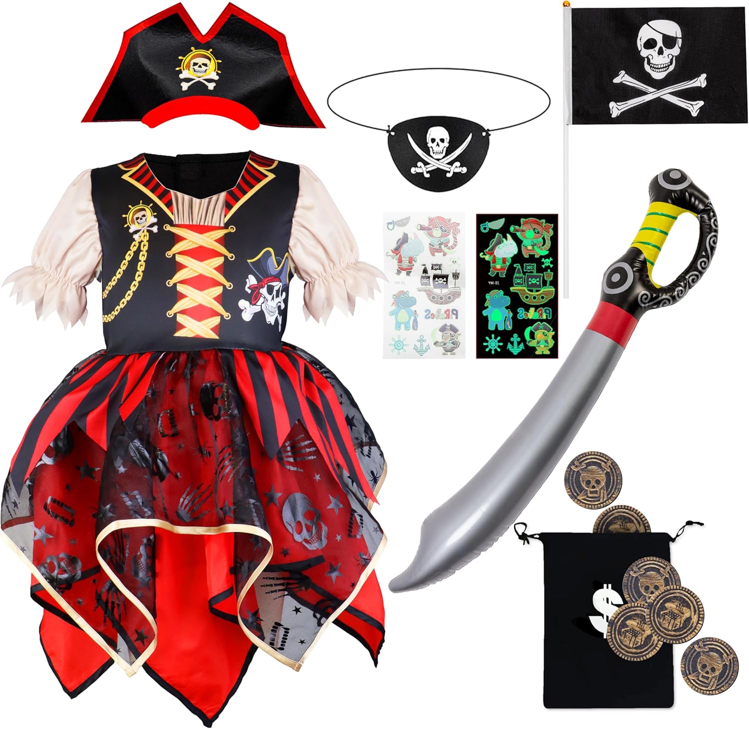 IKALI Kids Pirate Accessories Costumes Adorable Adidiorchack Adventure