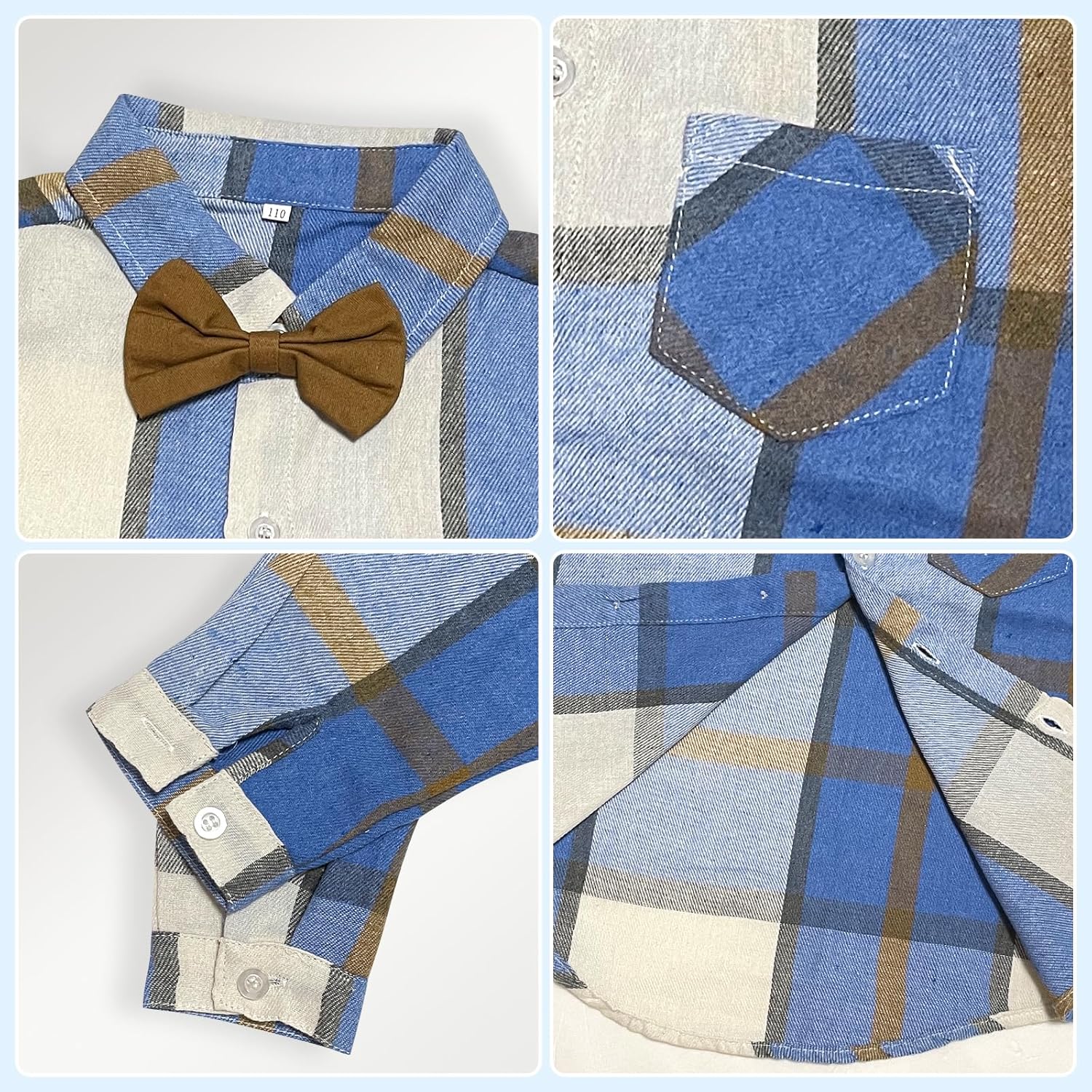 Gentleman Plaid Outfit Sets for Boys