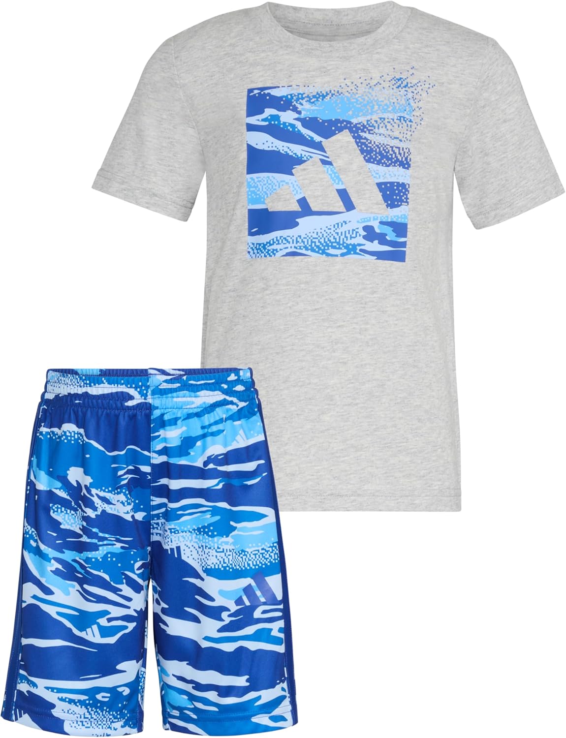 Genuinely Made Adventure-lore Boys Heather Tee Camo Shorts Set
