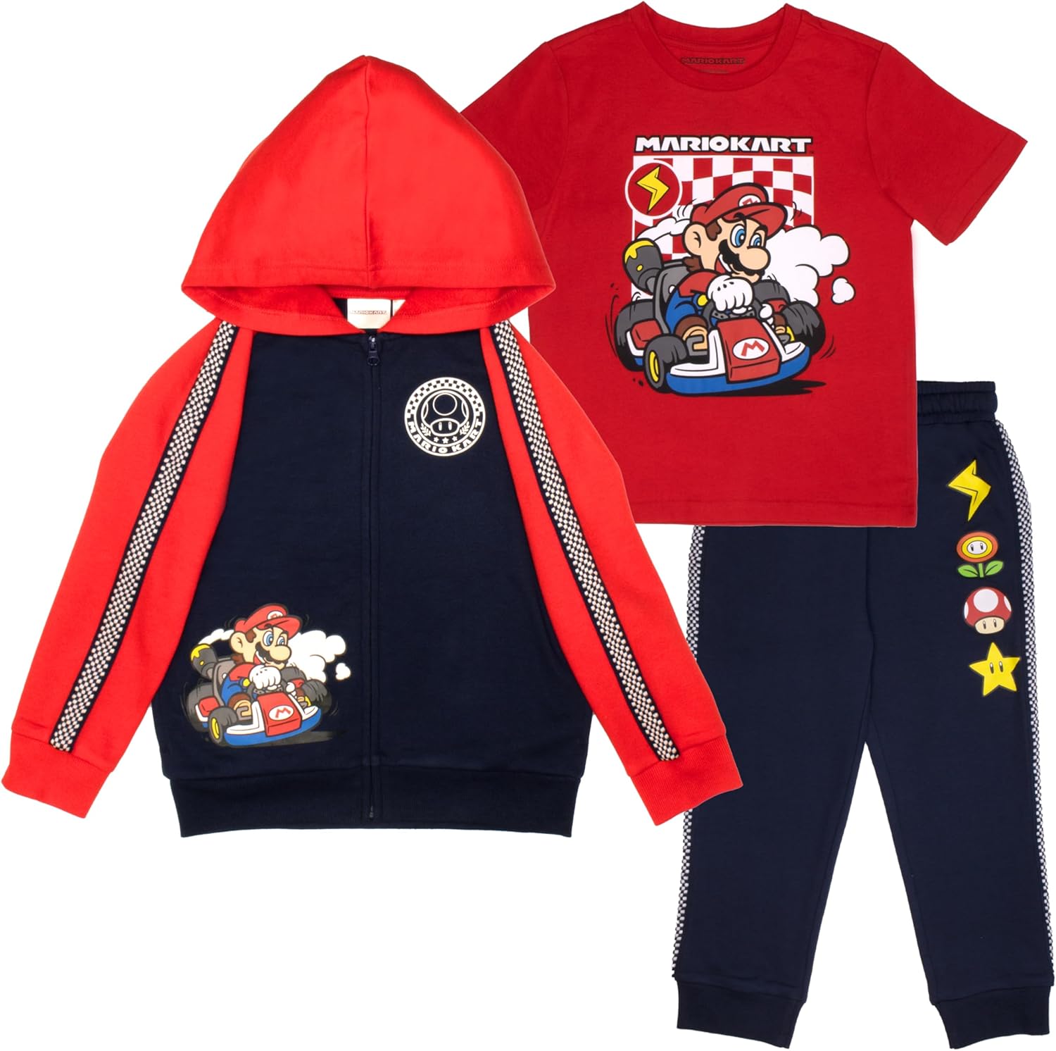 Nintendo Mario Kart Boys Graphix Set Lightweight Trip-Proof Outfit Kids Love