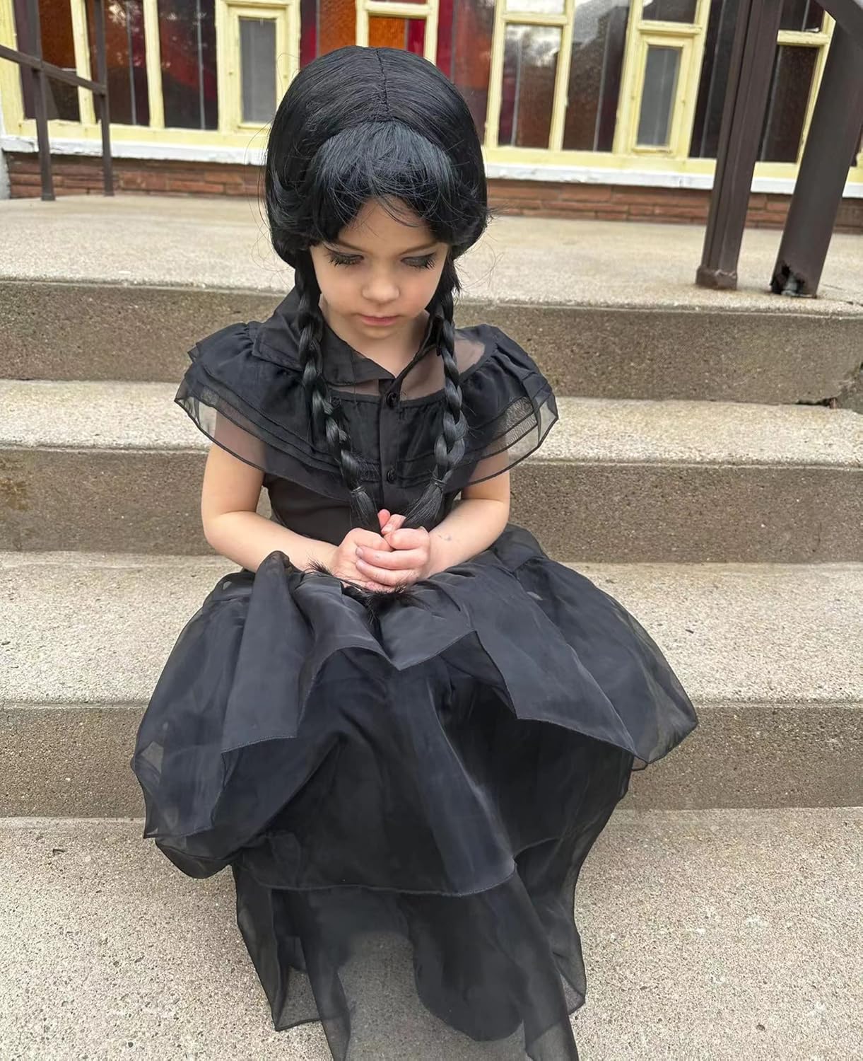 Girls Black Princess Halloween Costume Outfit for Kids