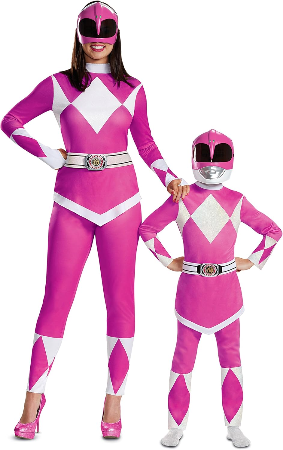 Disguise Pink Ranger Costume for Girls Medium
