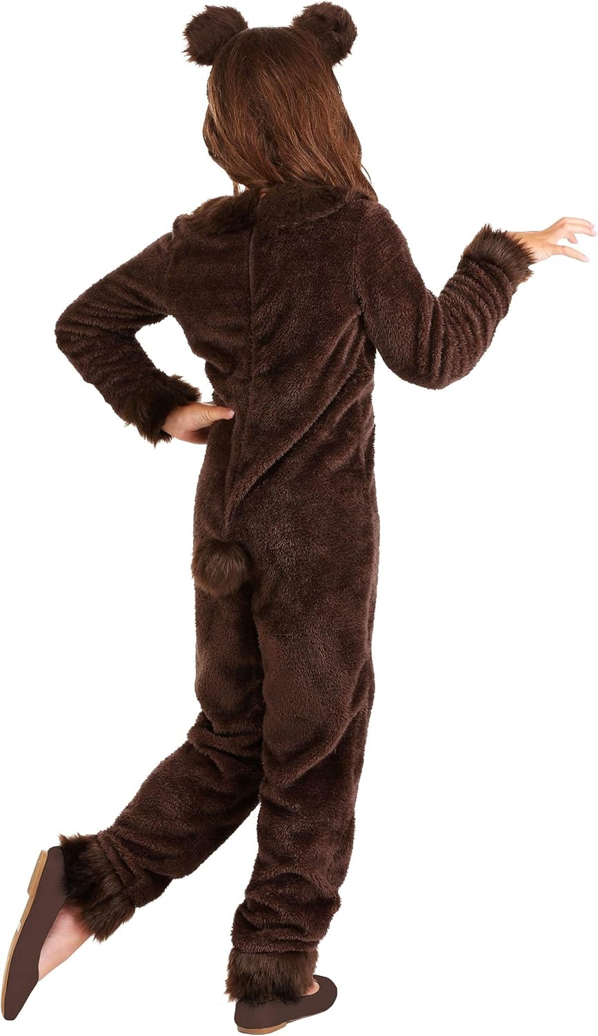 Girls Brown Bear Costume with Headband - Halloween Kids Costume - Fun Costumes