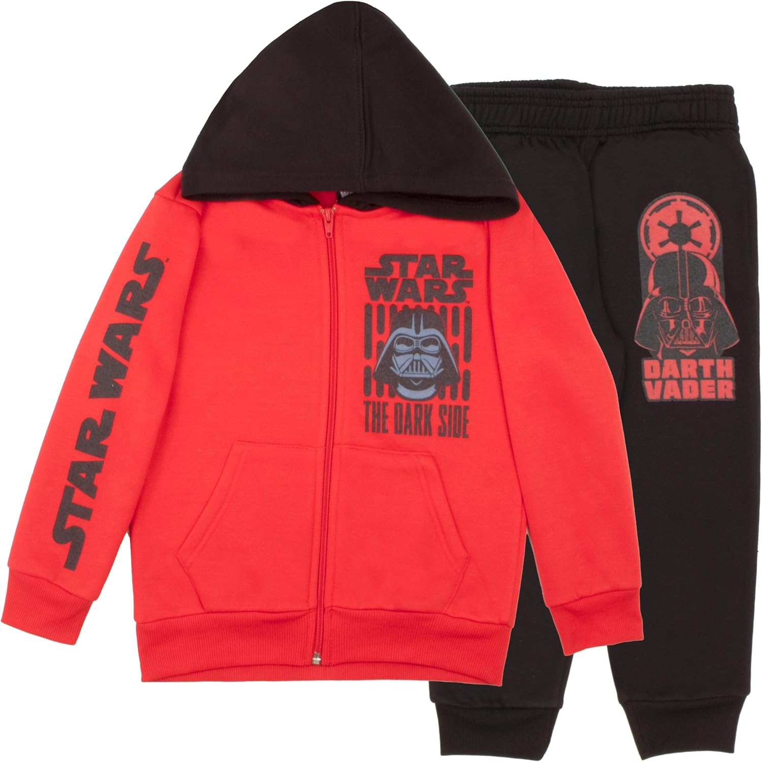 Star Wars Boys Matching Set Darth Vader Pullover Hoodie Jogger Fleece