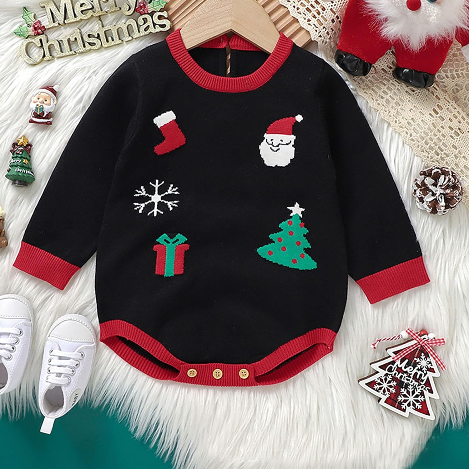 Organic Cotton Toddler Boys Long Sleeve Shirts Christmas Windy Winter Outfit