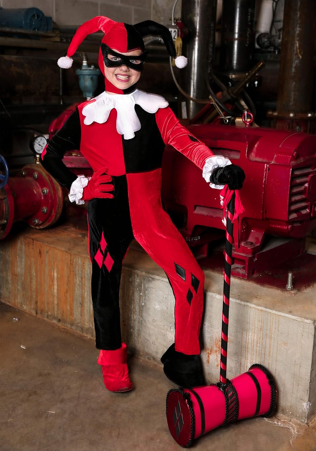 Childrens Harley Quinn Jumpsuit costume Rubies Fun Costumes
