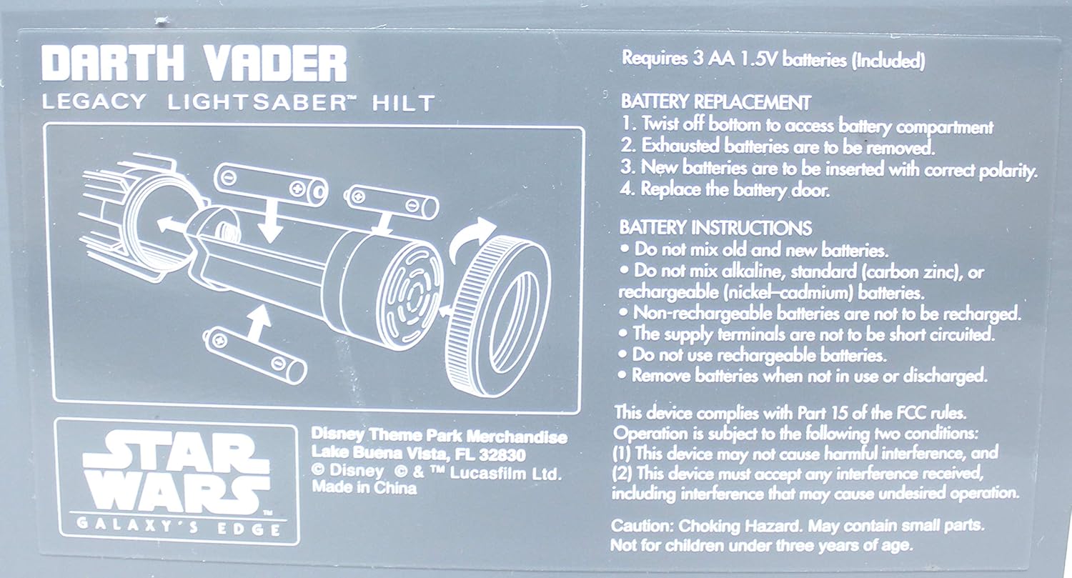 Galaxys Edge Star Wars Legacy Lightsaber Darth Vader Silver