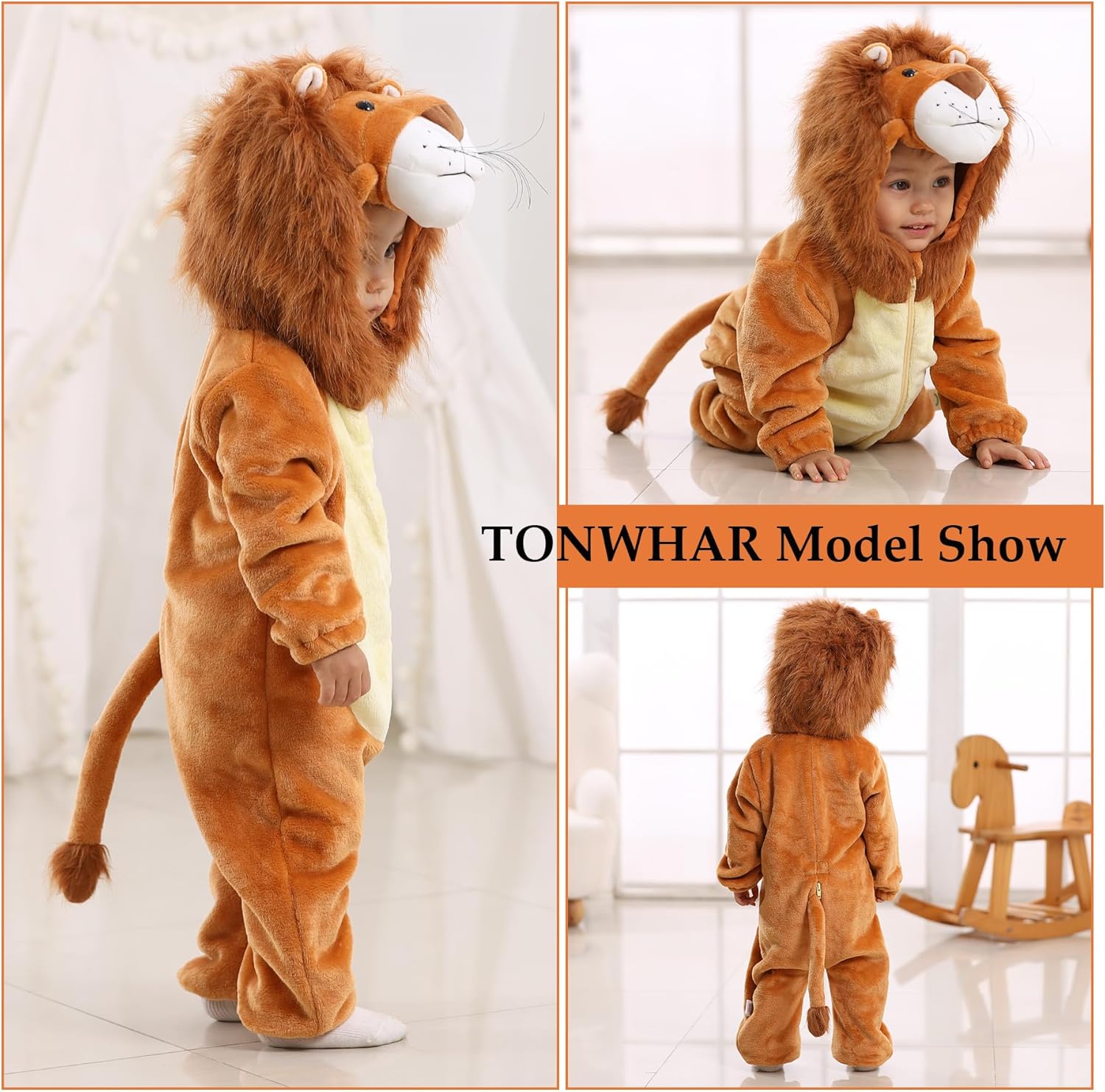 TONWHAR Halloween Cosplay Lion Costume for Kids