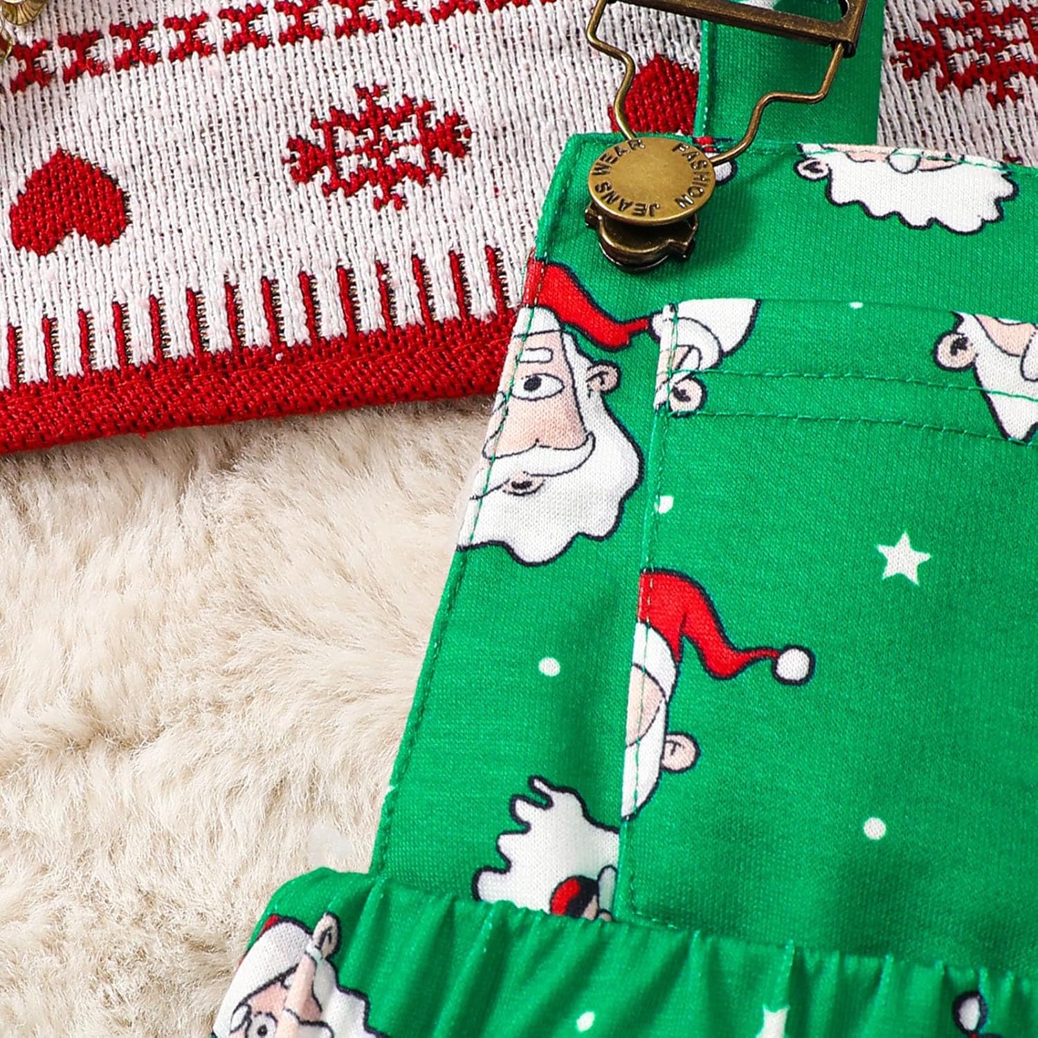 DecCrop Christmas Suspender Pant Jumpsuit
