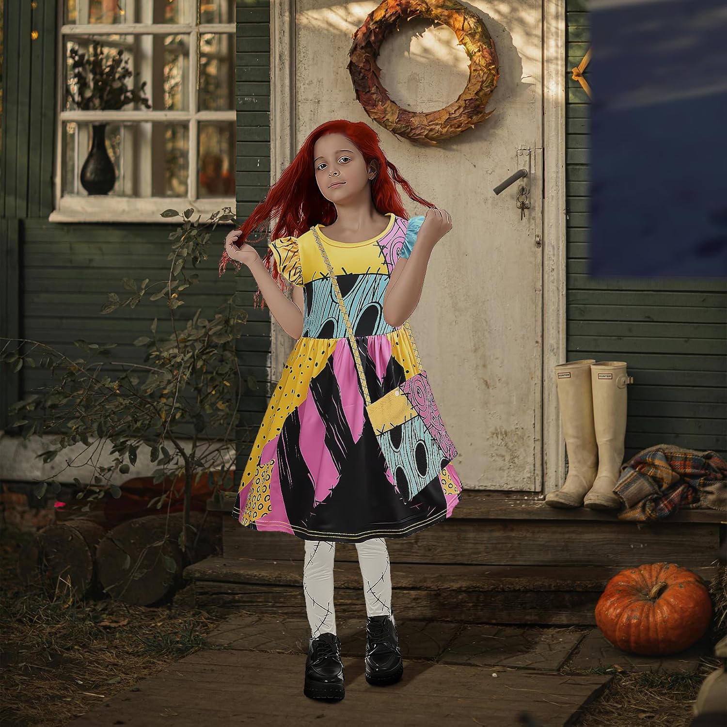 Sallys Spectacular Halloween Costume for Girls 5-in-1 Set